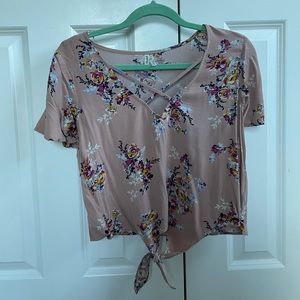 Pink Floral Blouse